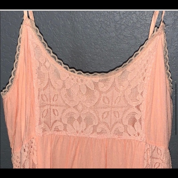 Entro peach lace patchwork sundress - Picture 2 of 5